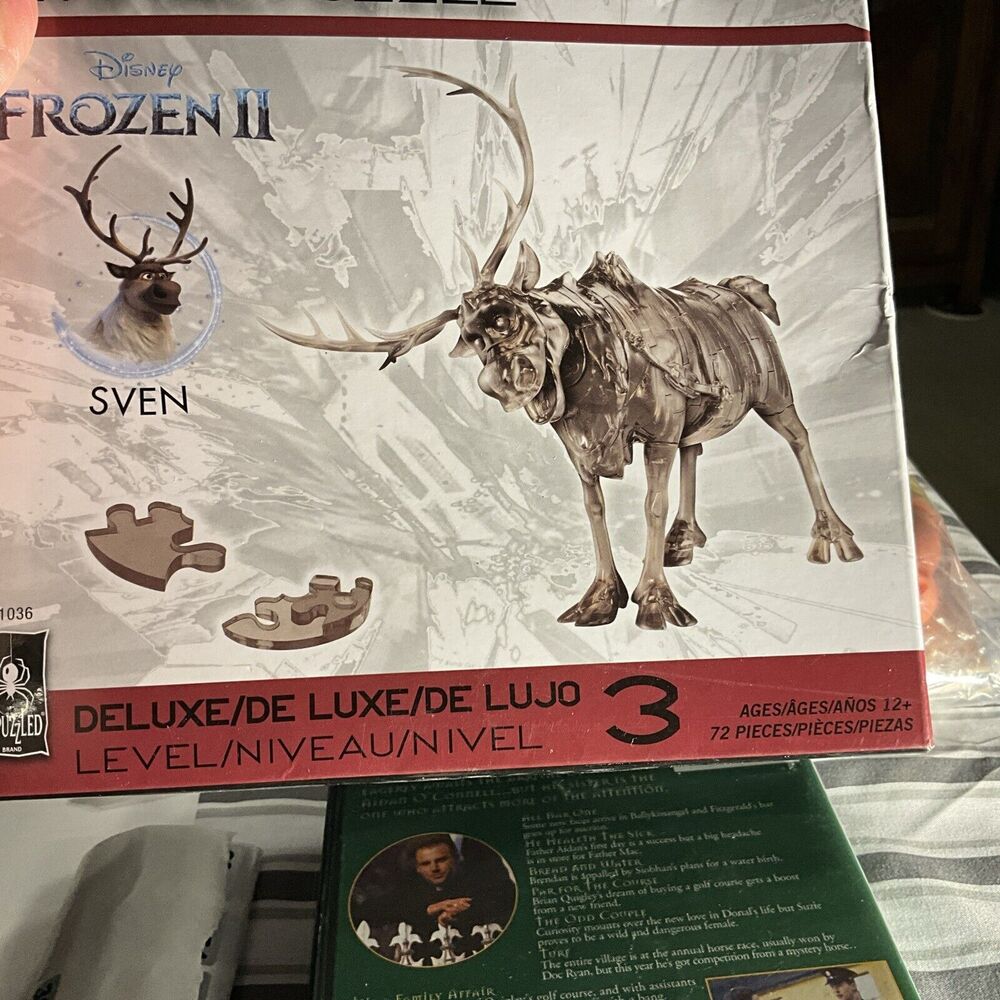 DISNEY 3D Crystal Puzzle Disney Frozen II Sven the Reindeer: 72 Pcs BRAND NEW